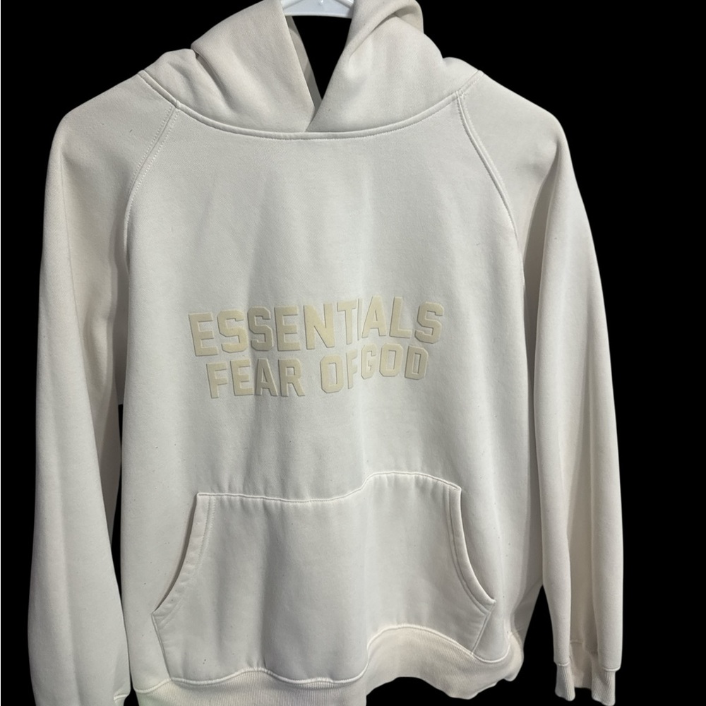 Essentials Fear of God White Hoodie